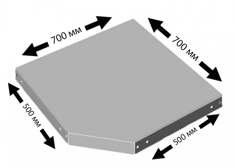 Угловая полка Практик MS 50F (700х500) купить в Казани