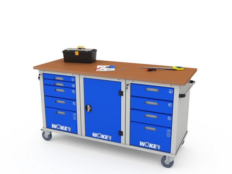 Верстак мобильный трехтумбовый WOKER PRO 3514.1800 купить в Казани Верстак мобильный трехтумбовый WOKER PRO 3514.1800 купить в Казани