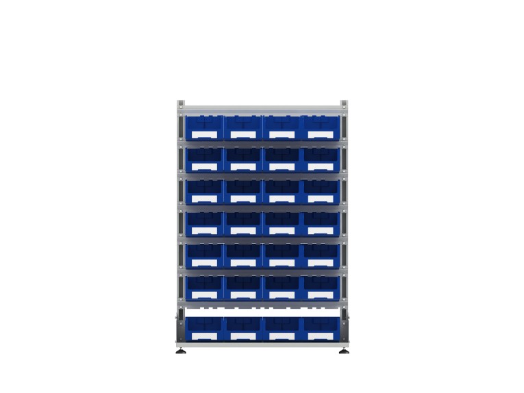 Стеллаж для пластиковых лотков SORTEX односторонний 1500x1000x450.03 купить в Казани Стеллаж для пластиковых лотков SORTEX односторонний 1500x1000x450.03 купить в Казани