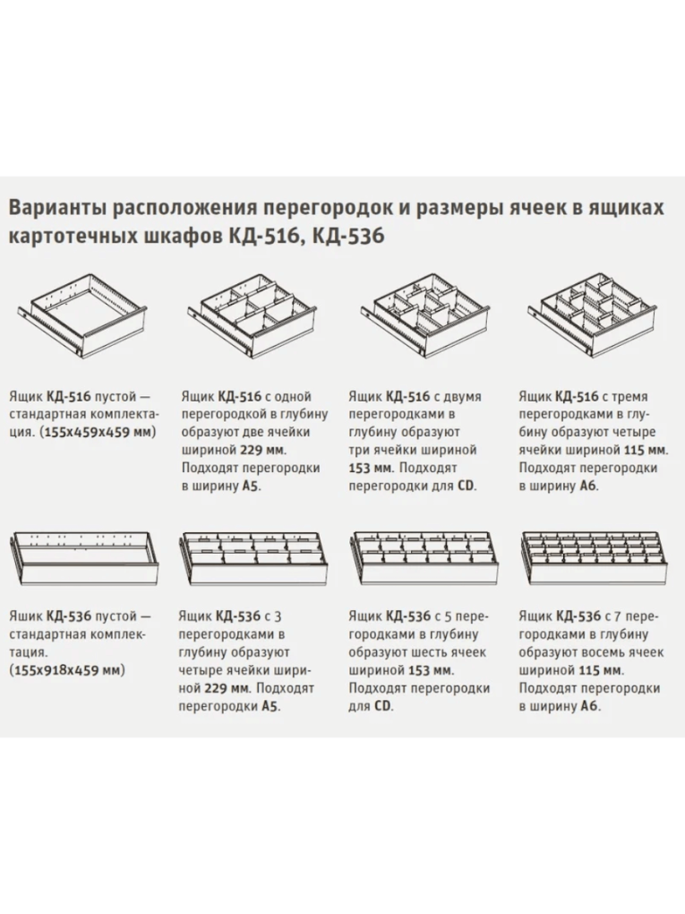 Шкаф картотечный ДиКом КД-536 (без перегородок) купить в Казани