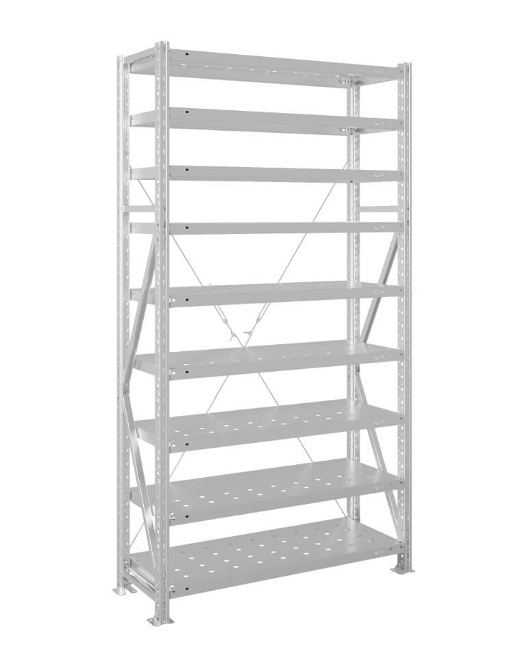 Стеллаж MS U 2000x1000x400 9 полок (200 кг, перф) купить в Казани