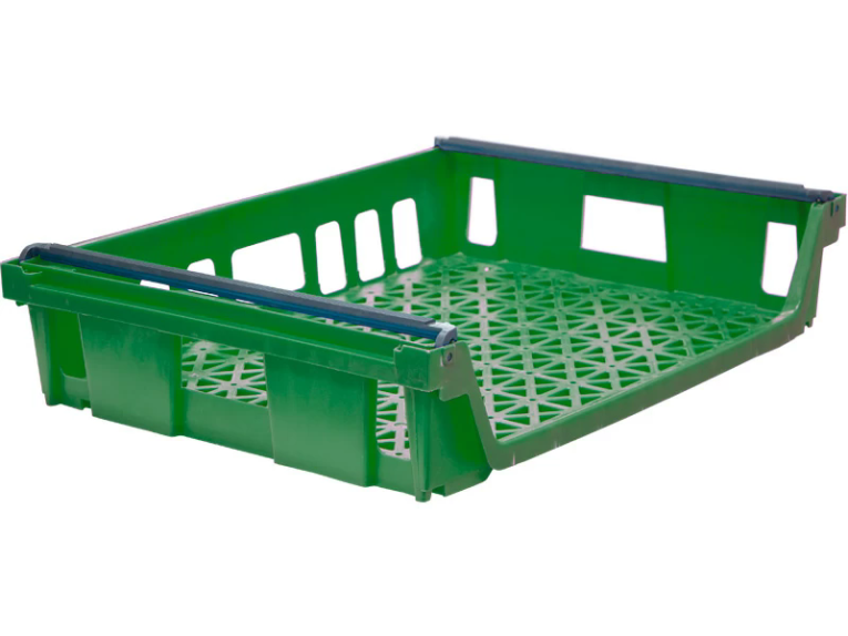 Ящик 744х557х167 со складываемыми ручками зелёный купить в Казани Ящик 744х557х167 со складываемыми ручками зелёный купить в Казани