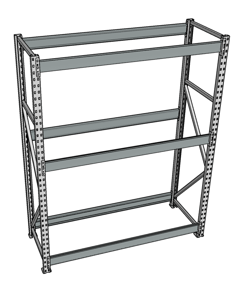 Стеллаж грузовой СГР 2000x1200x800 3 полки (без настила) купить в Казани Стеллаж грузовой СГР 2000x1200x800 3 полки (без настила) купить в Казани