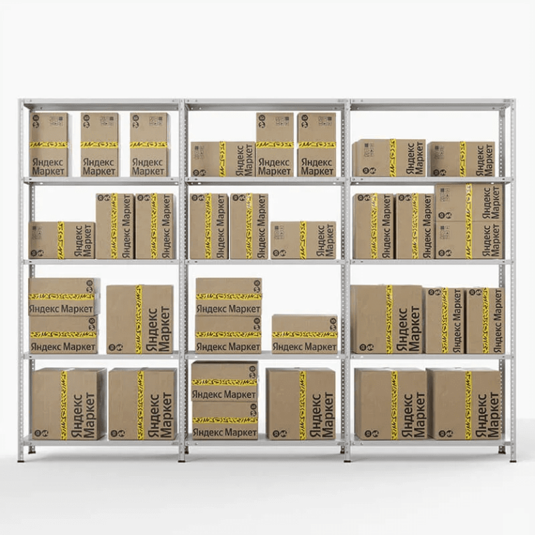 Стеллаж ПВЗ Яндекс Маркет 2000х3000х400 5 полок купить в Казани Стеллаж ПВЗ Яндекс Маркет 2000х3000х400 5 полок купить в Казани