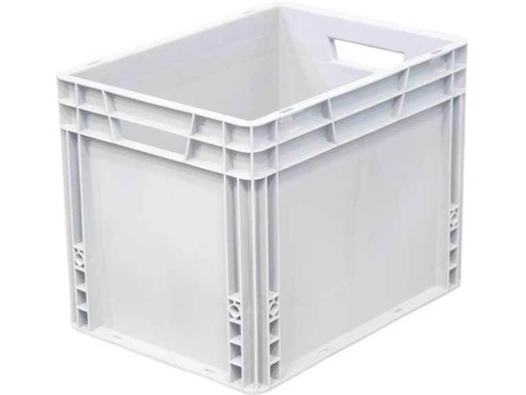 Ящик 400х300х320 сплошной, усиленное дно, цв. серый купить в Казани