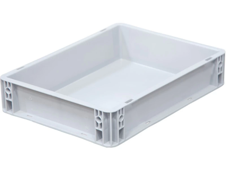 Ящик 400х300х75 сплошной, усиленное дно, цв. серый купить в Казани