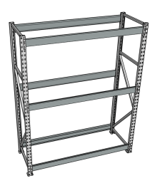 Стеллаж грузовой СГР 2000x1500x400 3 полки (без настила) Стеллаж грузовой СГР 2000x1500x400 3 полки (без настила)