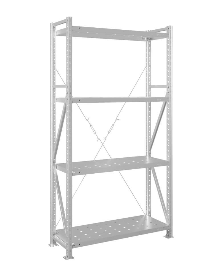 Стеллаж MS U 2000x1000x500 4 полки (200 кг, перф) купить в Казани