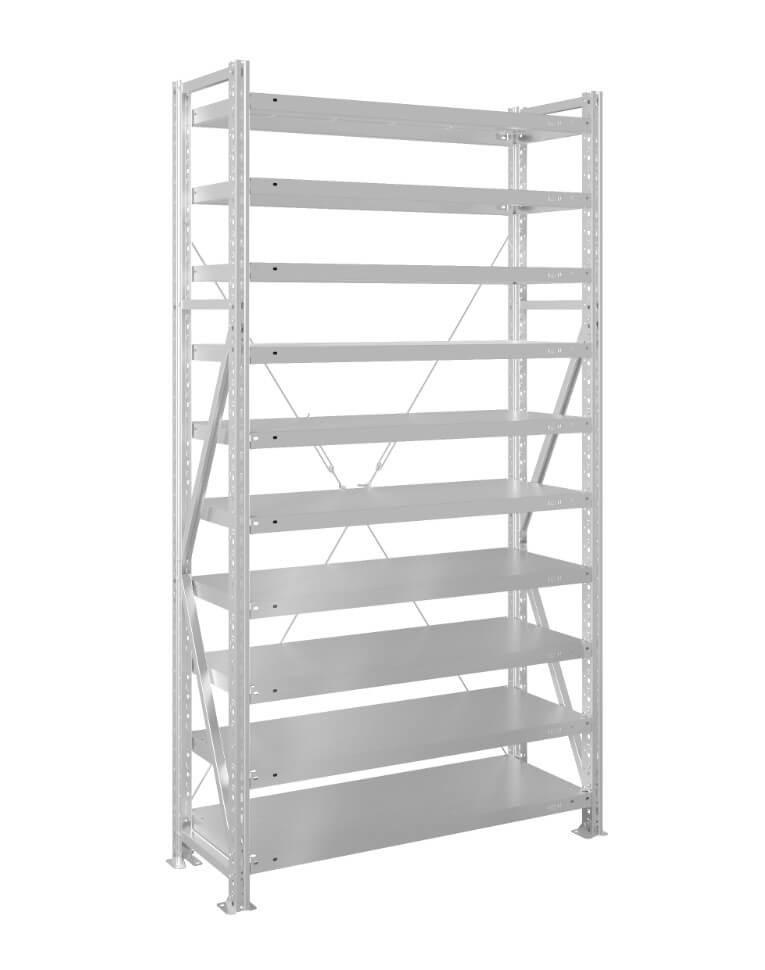 Стеллаж MS U 2000x700x400 10 полок (300 кг, металл) купить в Казани
