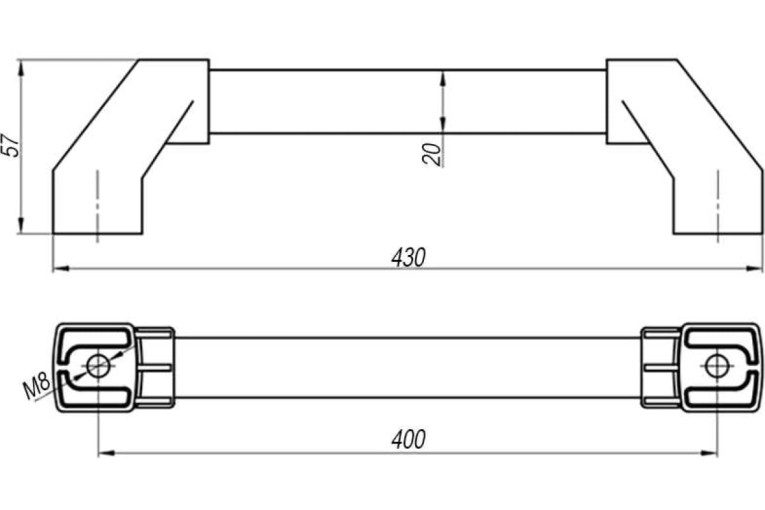 Ручка трубчатая СТ-4 АТ40020 купить в Казани