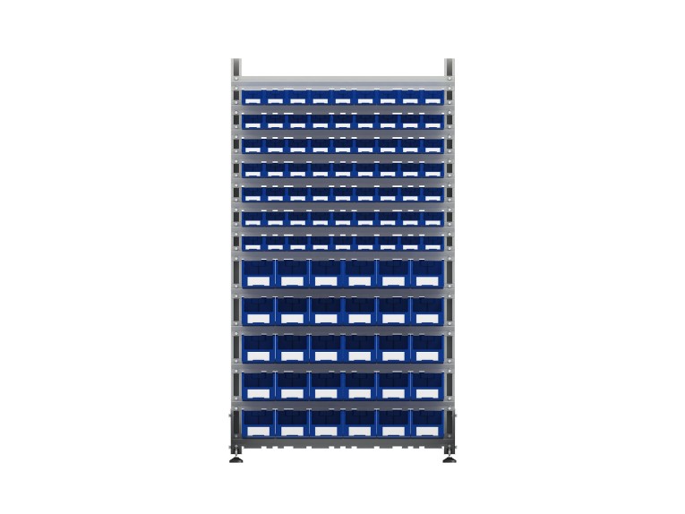 Стеллаж для пластиковых лотков SORTEX односторонний 1800x1000x450.04 купить в Казани