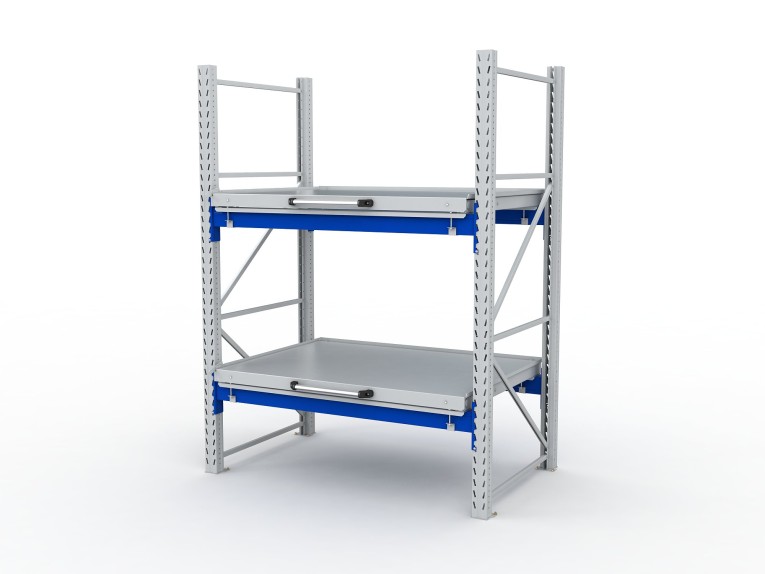 Стеллаж с выкатными платформами S-HEAVY 1000/1300 (2 яруса хранения) купить в Казани Стеллаж с выкатными платформами S-HEAVY 1000/1300 (2 яруса хранения) купить в Казани