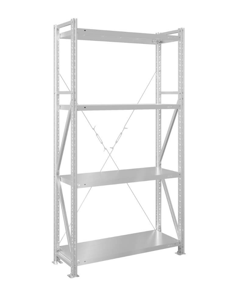 Стеллаж MS U 2000x1000x600 4 полки (200 кг, металл) купить в Казани