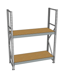 Стеллаж грузовой СГР 2500x2100x500 2 полки (ДСП)