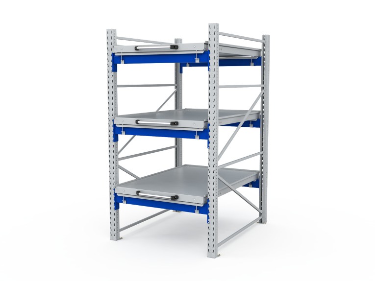 Стеллаж с выкатными платформами S-HEAVY 1000/900 (3 яруса хранения) купить в Казани Стеллаж с выкатными платформами S-HEAVY 1000/900 (3 яруса хранения) купить в Казани