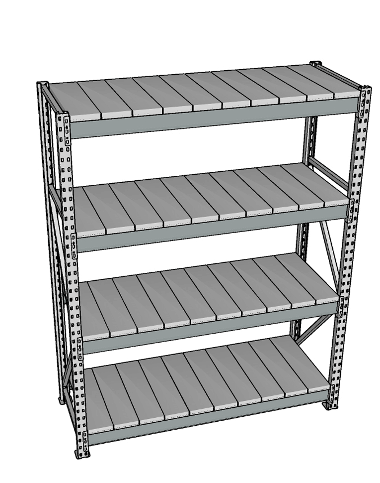 Стеллаж грузовой СГР 3000x2100x600 4 полки (металл) купить в Казани