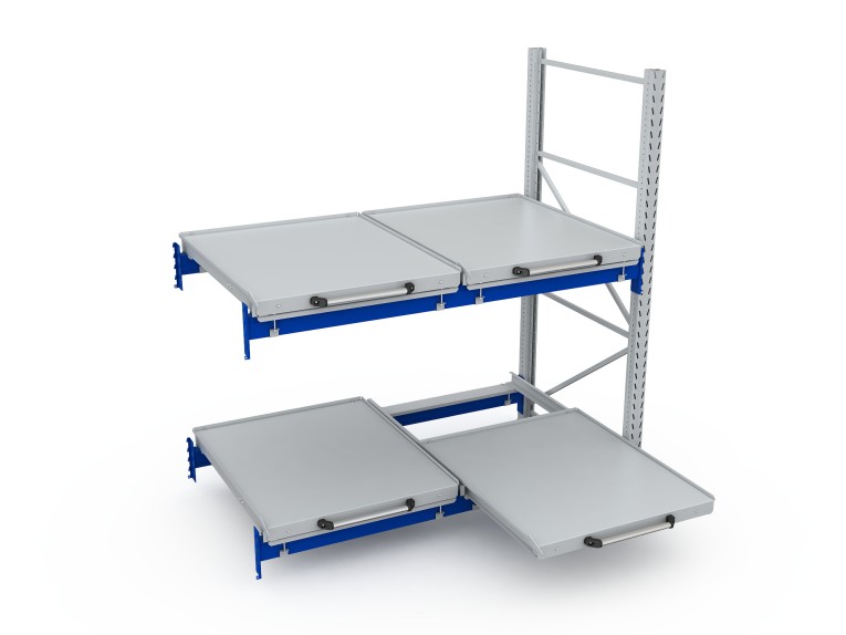 Стеллаж с выкатными платформами S-HEAVY 500 (2 яруса хранения) купить в Казани Стеллаж с выкатными платформами S-HEAVY 500 (2 яруса хранения) купить в Казани