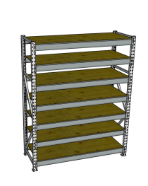 Стеллаж грузовой СГР 3000x900x1000 7 полок (фанера)