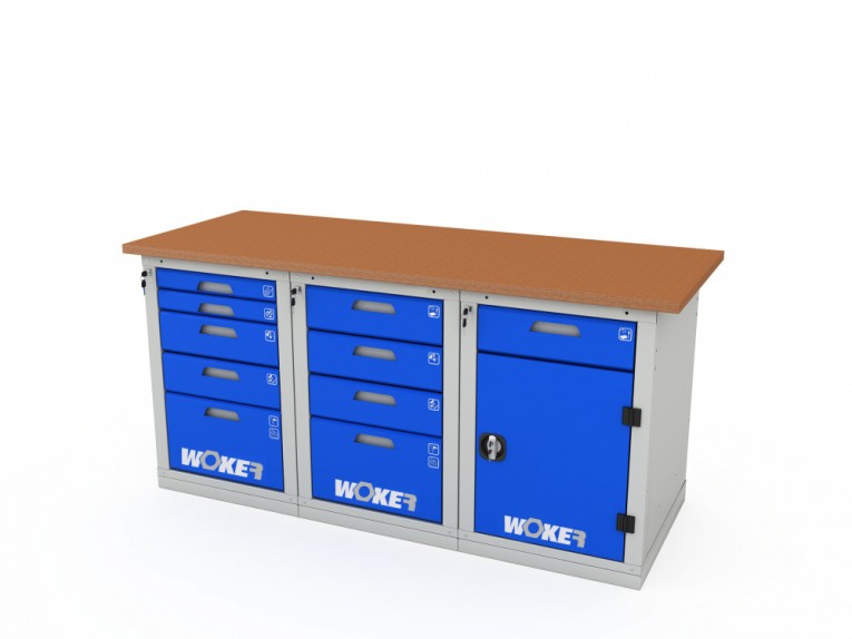 Верстак трехтумбовый WOKER PRO 3542.1800 купить в Казани