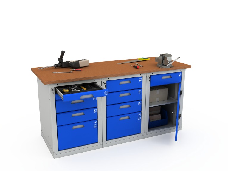 Верстак трехтумбовый WOKER PRO 3542.1800 купить в Казани