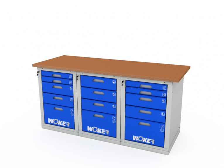 Верстак трехтумбовый WOKER PRO 3545.1800 купить в Казани